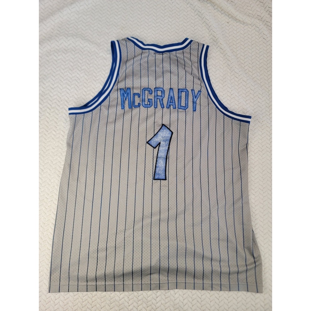 NBA Nike Orlando Magic Tracy McGrady Pinstripe Gray Hardwood Classic Jersey XL